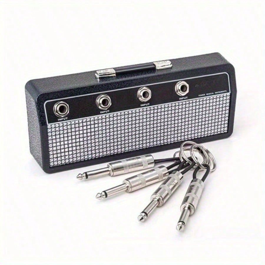 

Music Key Storage Frame Guitar Wall Mount Key Ring Holder Vintage Vintage Amp Key Ring Holder Home Decoration Gift 2.0