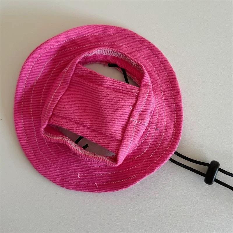 Cotton Denim Sun Protection Bucket Hat For Cats And Dogs Outdoor Camping