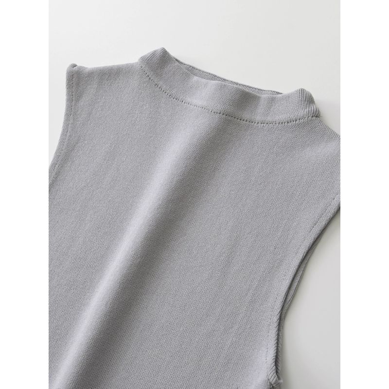 Kaslead New Arrival Women's Clothing Fashion Style Fashion All-Match Casual Half Turtleneck Sleeveless Tops 4174832