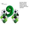 1 Set Balloon Set Soccer Number Shape Leakproof Contrast Color Sport Fans Baby Birthday Party Decoration Arch Balloon Photo