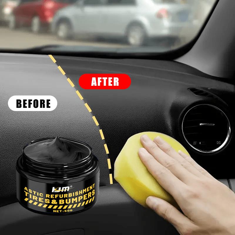 Versatile Car Restoration Cream - PE Material, Shiny Finish Enhancer for Plastic Parts & Tires, Black Restoration Solution for