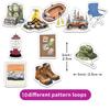 500 Sheet Roll: Happer Camper Stickers for Journals, DIY Phone Cases, Notebooks.