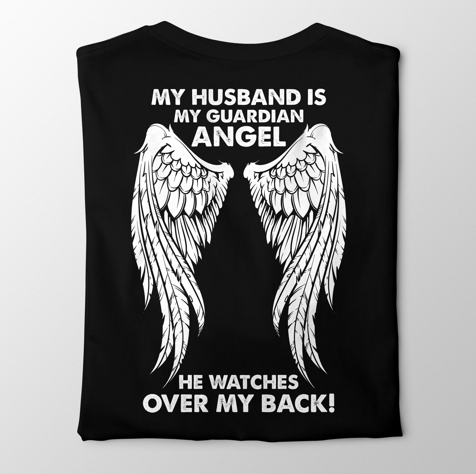 Guardian Angel Husband Memorial Shirt: Grief Sympathy Gift L