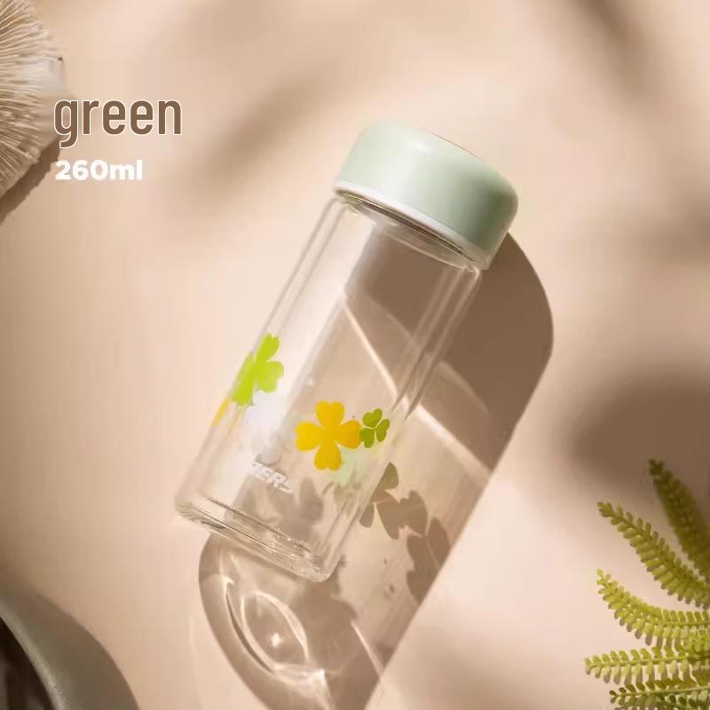 HAERS Printed Double-Layer Borosilicate Glass Cup 260ml