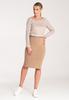 Two-color Dress - Striped Dress - Beige Dress M1057 Size