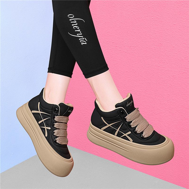 

Versatile casual shoes women s autumn and winter new bread sports heightening women s shoes thick-soled high-top shoes women s trendy shoes 35