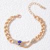 Braccialetto vintage con zirconi e occhi di serpente per donna, elegante braccialetto da festa con animali, regalo di gioielli