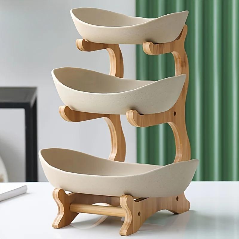 2/3 Layer Fruit Plate Home Living Room Plastic Snack Dish Creative Modern Dried Fruit Basket Candy Dish Cake Stand Salad Bowl
