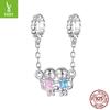 Romantic Childhood Sweetheart Diy Pendant Accessories S925 Sterling Silver Boys And Girls Safety Chain Decoration