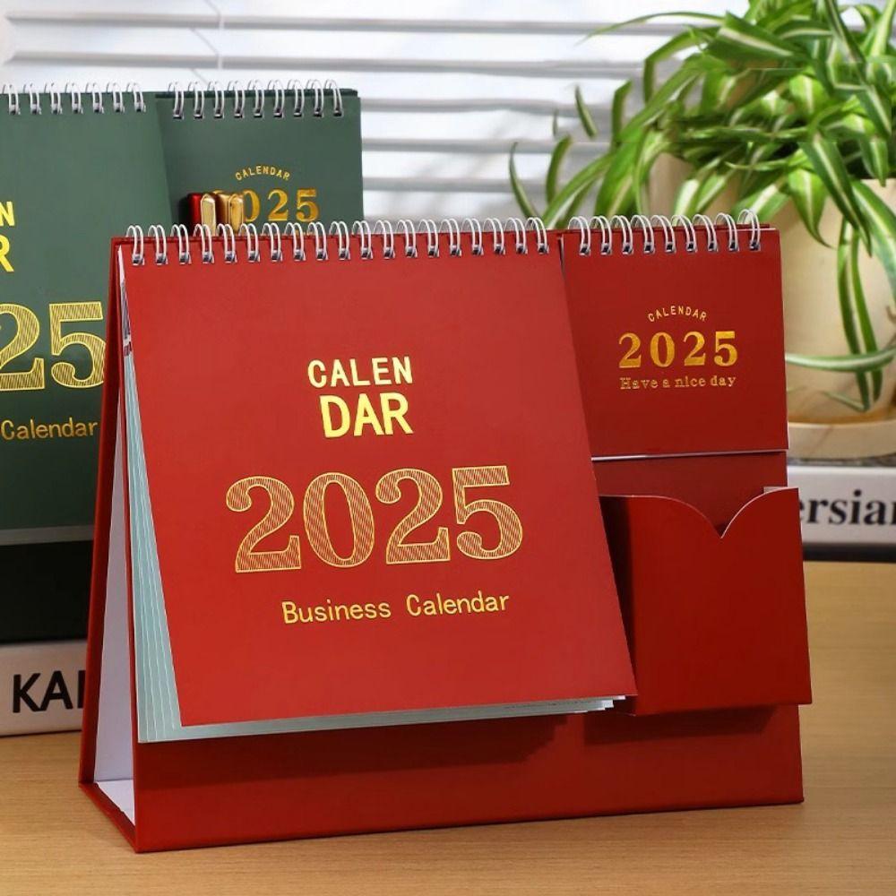 Simple Agenda Planner Scheduler Standing Flip Calendar Gift 2025 Desk Calendar  Home Decoration