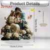 2D Flat Nativity Scene Acrylic Desktop Decoration, Flower, Home Decor Plaque Hanging Wall Art Decorative Garden Decoration for Room Door Signs Hanging