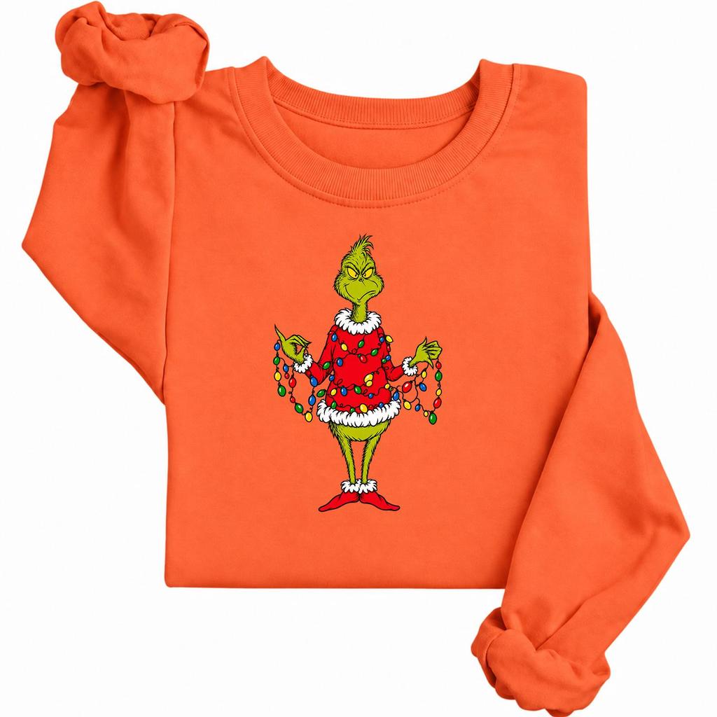Women's Fashion Casual Long Sleeve Printed Crewneck Sweatshirt Top for Everyday Wear