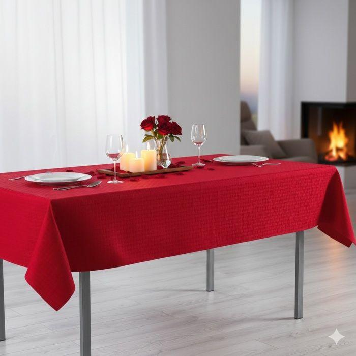 Nappe rectangle Maillon Rouge 140 x 300 cm