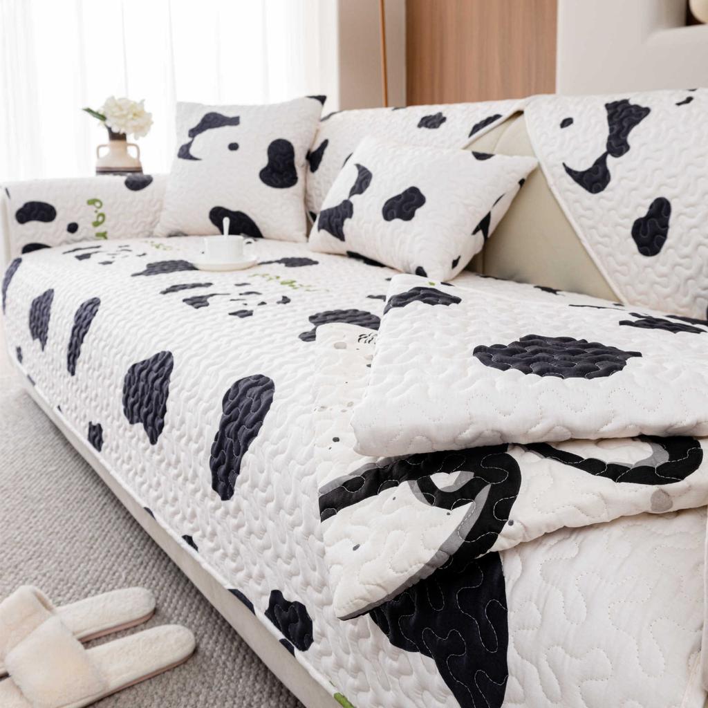 Cotton Twill Sofa Cushion Four Seasons Universal Modern Simple Non-Slip Sofa Cover Cloth Cushion Bay Window Sofa Cover