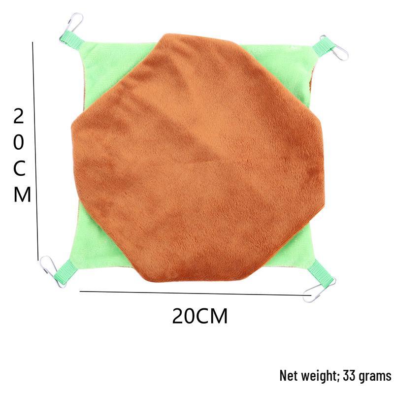 Small Pet Plush Toy Set: Hamster Leaf Hammock, Zip Line Tunnel, Swing, Warm Cotton Nest for Fancy Rats and Squirrels.