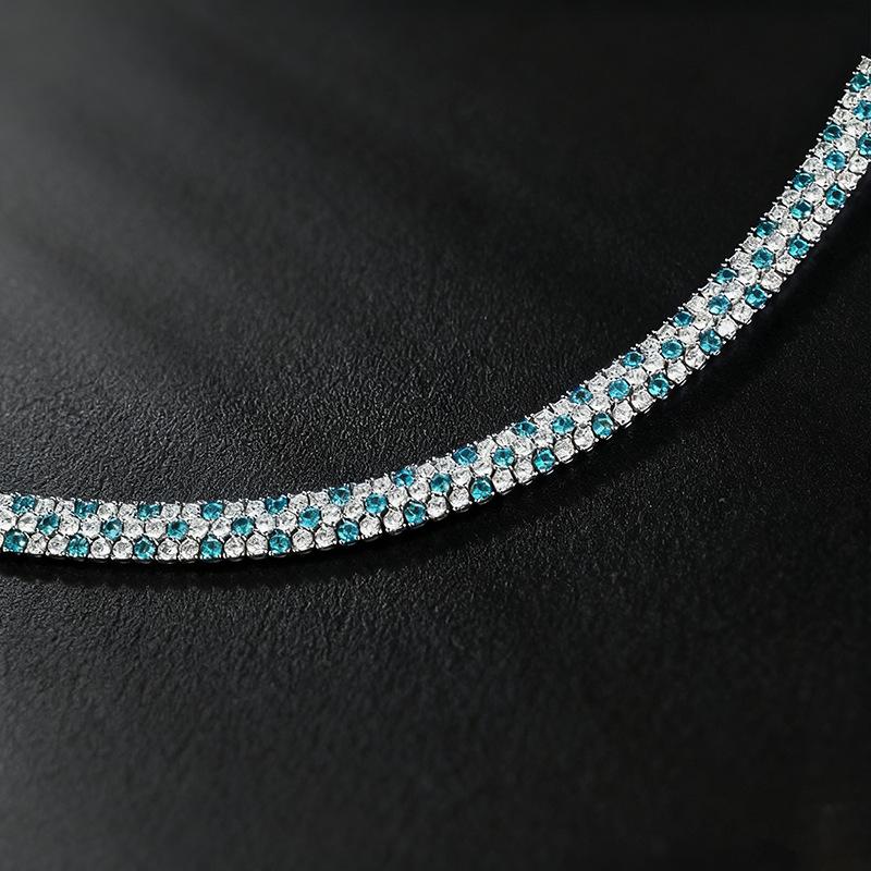 Zhuozhifan S925 Sterling Silver Bracelet with Para Diamond, Fashionable Mingyuan Style.