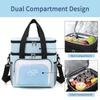 Doppelschichtige Lagerung Isolierte Lunchbox Große Kapazität Verstellbarer Riemen Lebensmittel Thermosack Frischhalte Oxford Picknicktasche Reisen