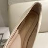 Fashion Soft Soled Low Heeled Women's Small Leather Shoes, Women's 2025 Summer New Item, One Foot Shallow Mouth Flat Sole Single Shoe