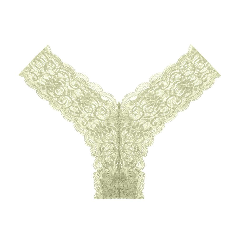 

CINOON Женские сексуальные трусики Т-образные стринги кружевные с низкой посадкой нижнее белье Европейская и американская соблазнительность Spice Girls One size(40-65KG)&1pc зелёный