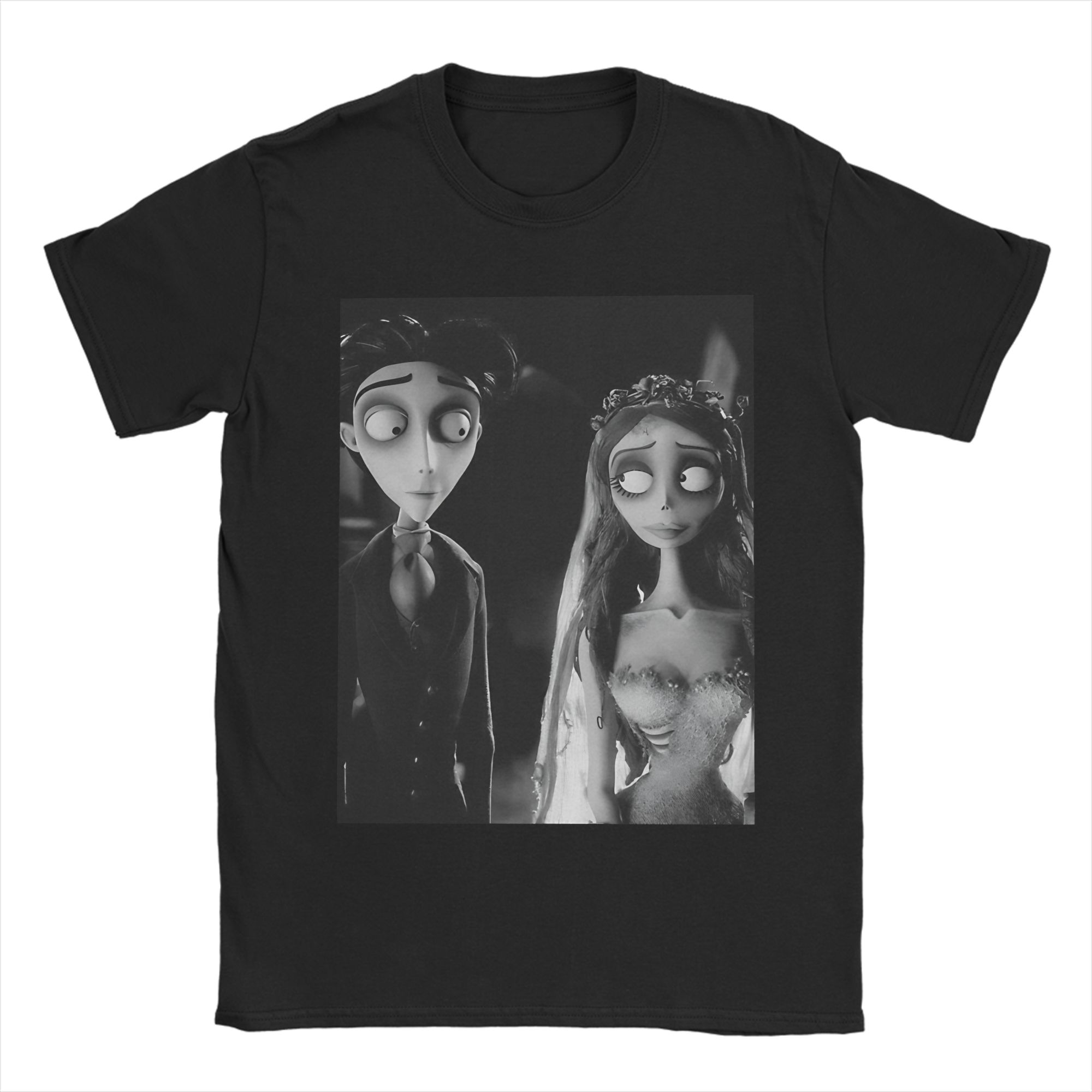 

Corpse Brides T-Shirt Men Vintage Cotton Tees Round Collar Short Sleeve T Shirts Unique Clothes - Men s Summer Cotton Graphi... 5XL різнокольоровий