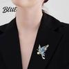 Sparkling Butterfly Brooch Faux Crystal Imitation Pearl Inlay Alloy Shape