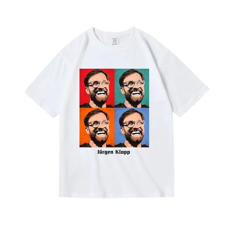 Liverpool Scumbag Uncle Klopp Printed Clothes Summer Pure Cotton Short Sleeved Men's and Women's T-shirts Summer