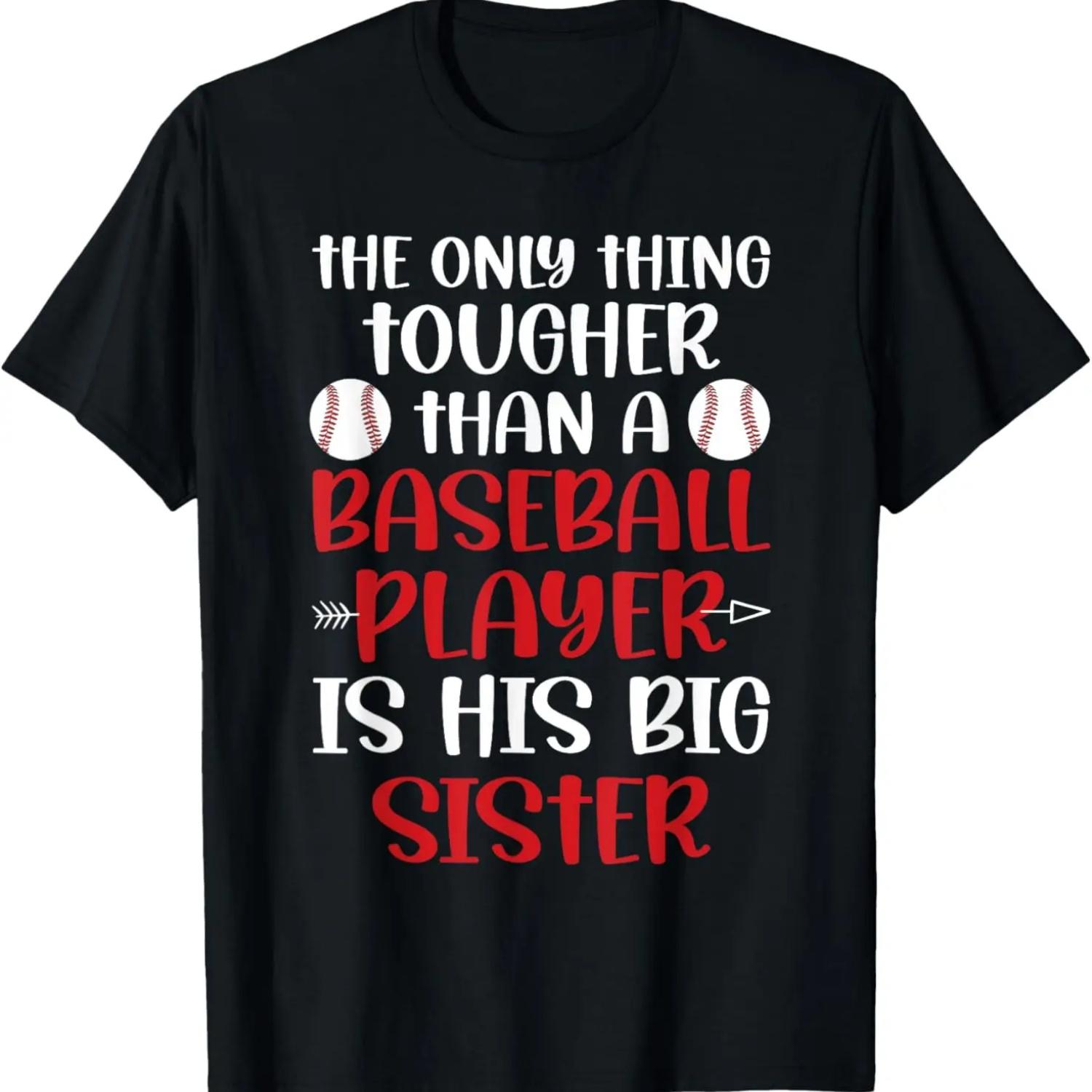 

Big Sister Baseball Sister Baseball Player s Sister T-Shirt XXXXXL чорний