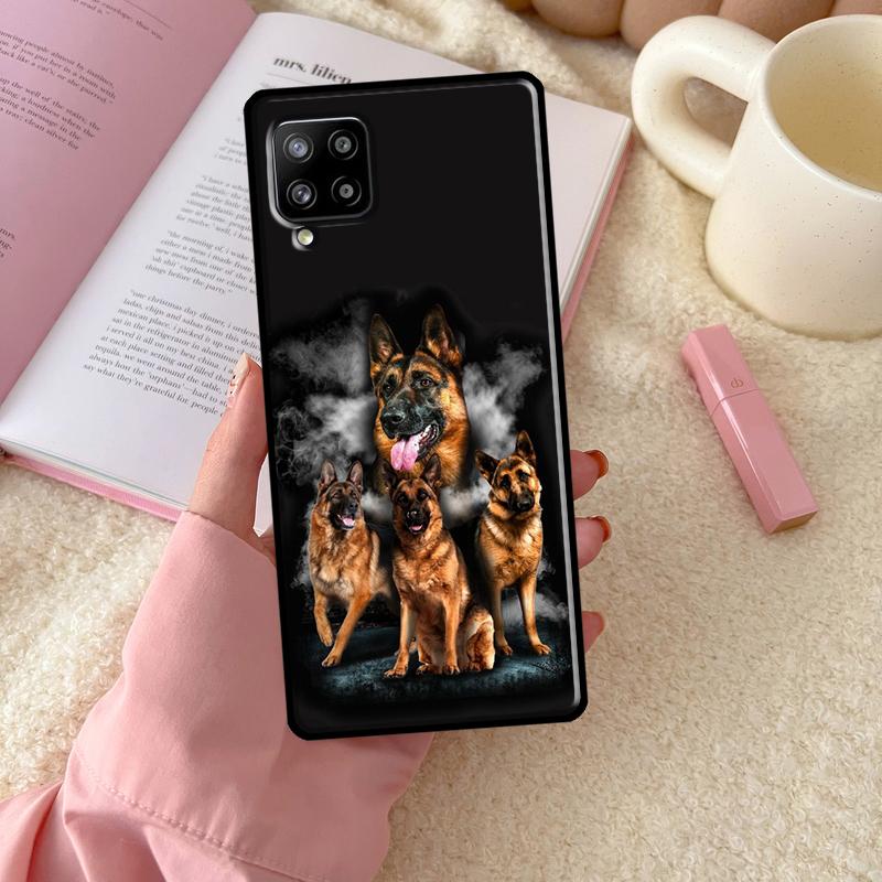 Tegneserie Schæferhund Deksel For Samsung Galaxy A54 A34 A14 A13 A12 A22 A32 A52 A72 A51 A71 A53 A52S Bakdeksel