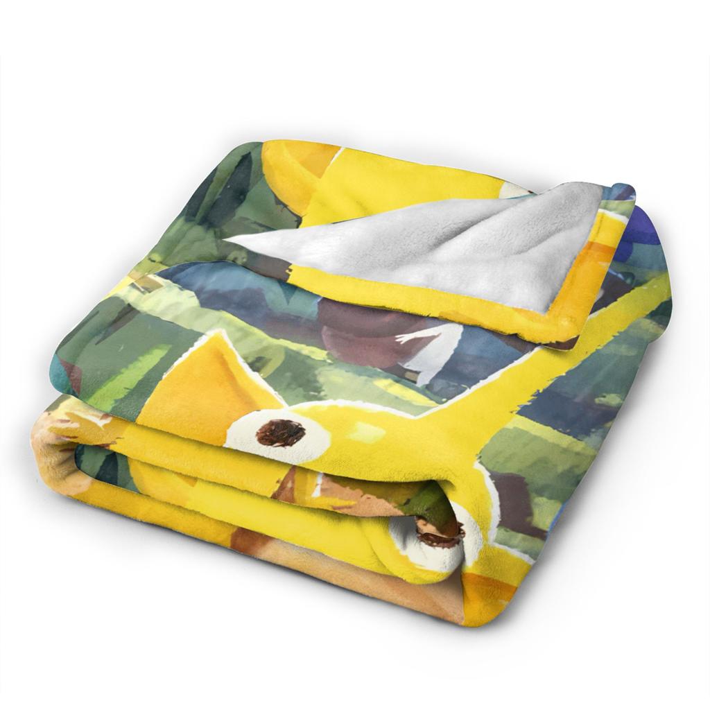 Gelbe Pikmin Weiche Warme Decken Kinder Plüsch Überwurfdecke Street Trend Sofa Bett Flanell Bettwäsche Sofa Bettbezug