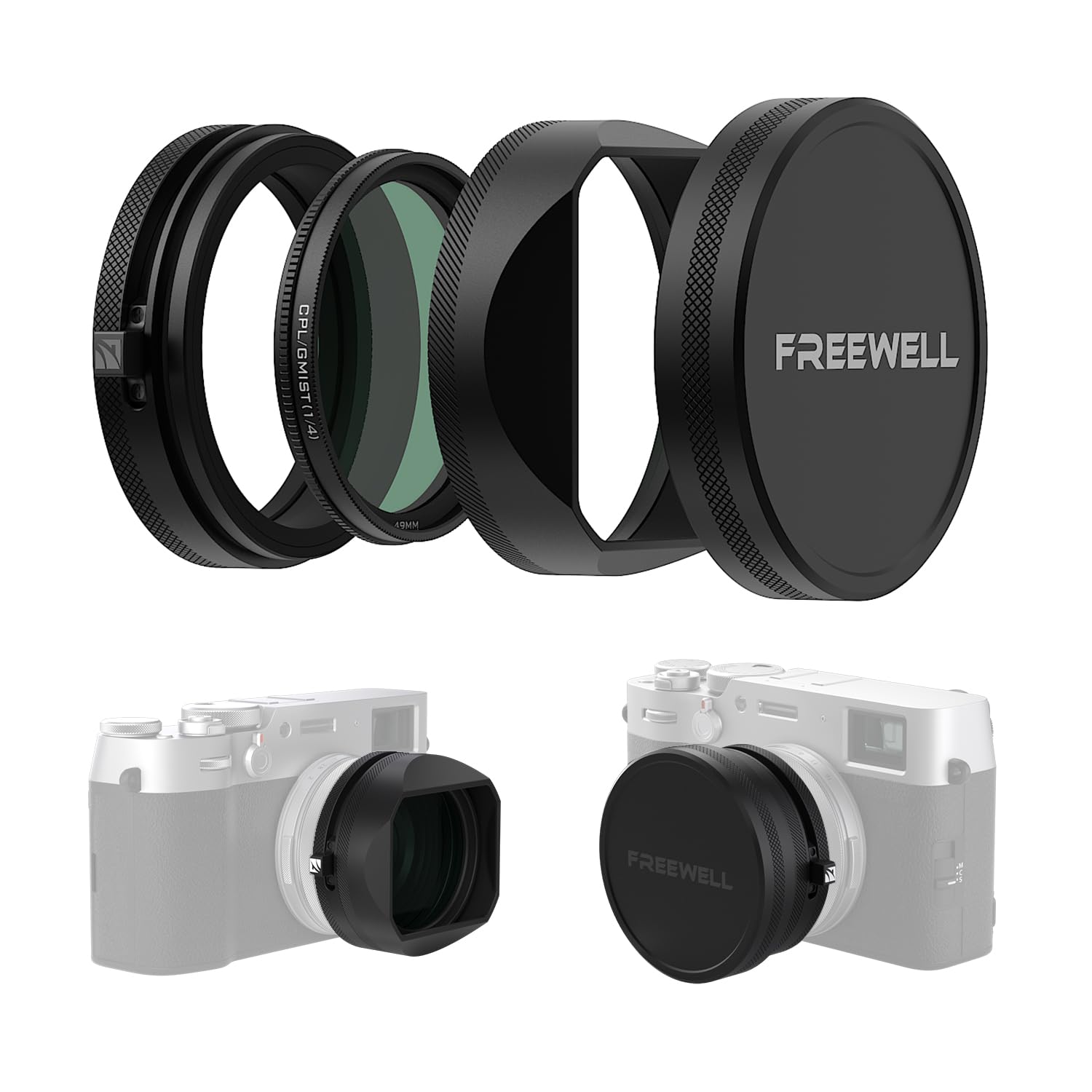 

Freewell Fuji X100 Hybrid Filter with Lens Hood CPL/GMIST [] (Black)