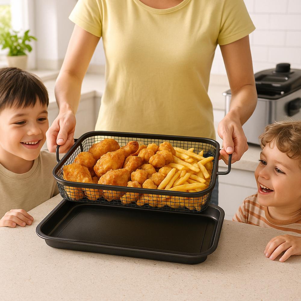 Oven Baking Tray Barbecue Plate Non-Stick Roasting Pan Rack Set  Kitchen Tools