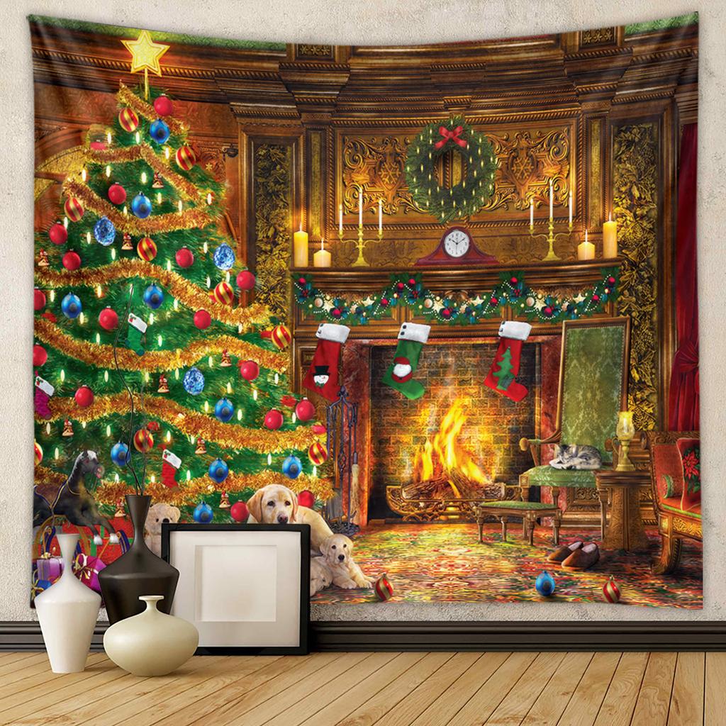 Grenzüberschreitender Außenhandelshintergrund, Stoffstil, hängender Stoff, Raum, hängender Stoff, Weihnachtsteppich