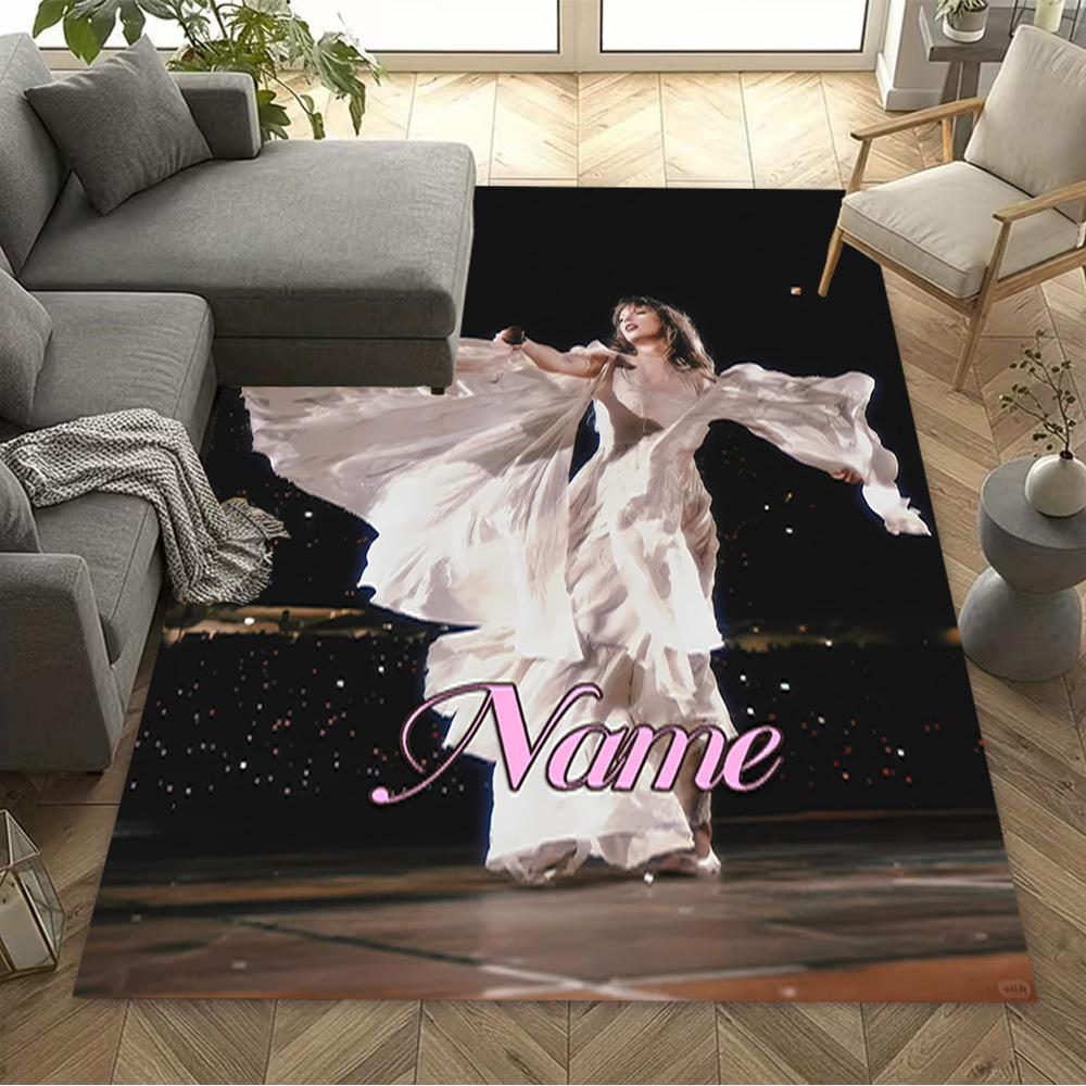 Night Sky Personalized Name Area Rug Perfect for Balcony Outdoor Living Rooms Playrooms Anti-slip Rug Anime Office Decor Spiritual Gift
