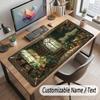 Nature Library Travel Theme Customized Mouse Pad Personalized Print Name Text Desk Mat For Home Office Table Decor