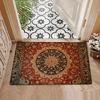 1pc Vintage Persian Carpet Pattern Door Mat - Classic Persian Design, Absorbent Non-Slip Polyester Area Mat, Kitchen Floor Mat