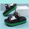 Bequeme Leichte Kindersandalen für Jungen und Mädchen mit Cartoon-Design in Schwarz Grün Beige