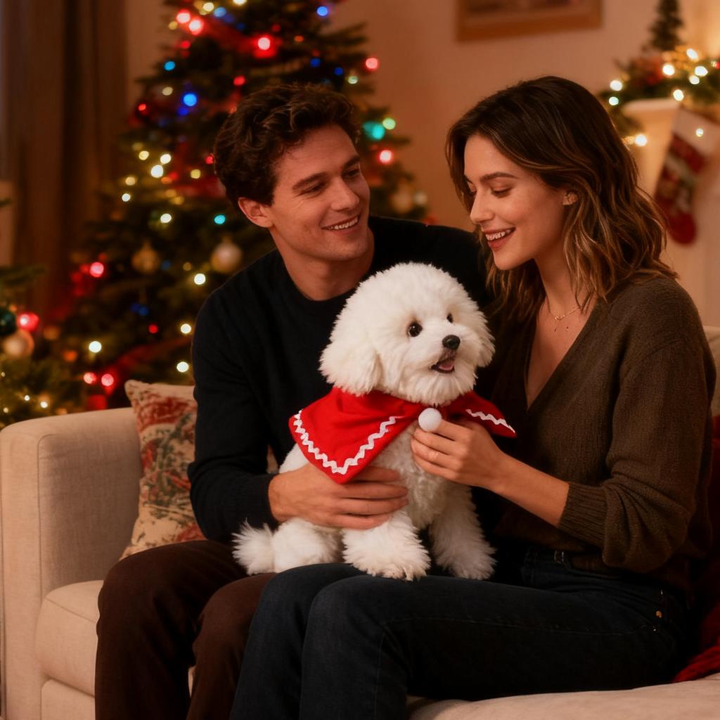 Weihnachtsumhang und Hut für Haustiere Festival-Set Hund Verwandlungskostüm Weihnachtsoutfit für kleine Hunde