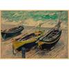 Monet Oil Painting Retro Kraft Paper Poster for Restaurant, Bar, Cafe Wall Decor