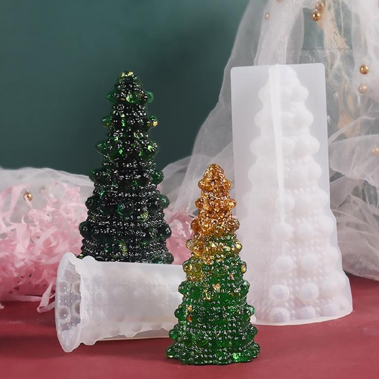 DIY Crystal Epoxy Resin Mold Christmas Tree Handmade Molds Small Night Light Table Decorations Mirror Silicone Mould