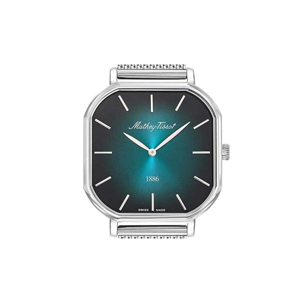 Mathey-Tissot Monsoon Square Stainless Steel Green Dial Quartz H7917AV Men's Watch