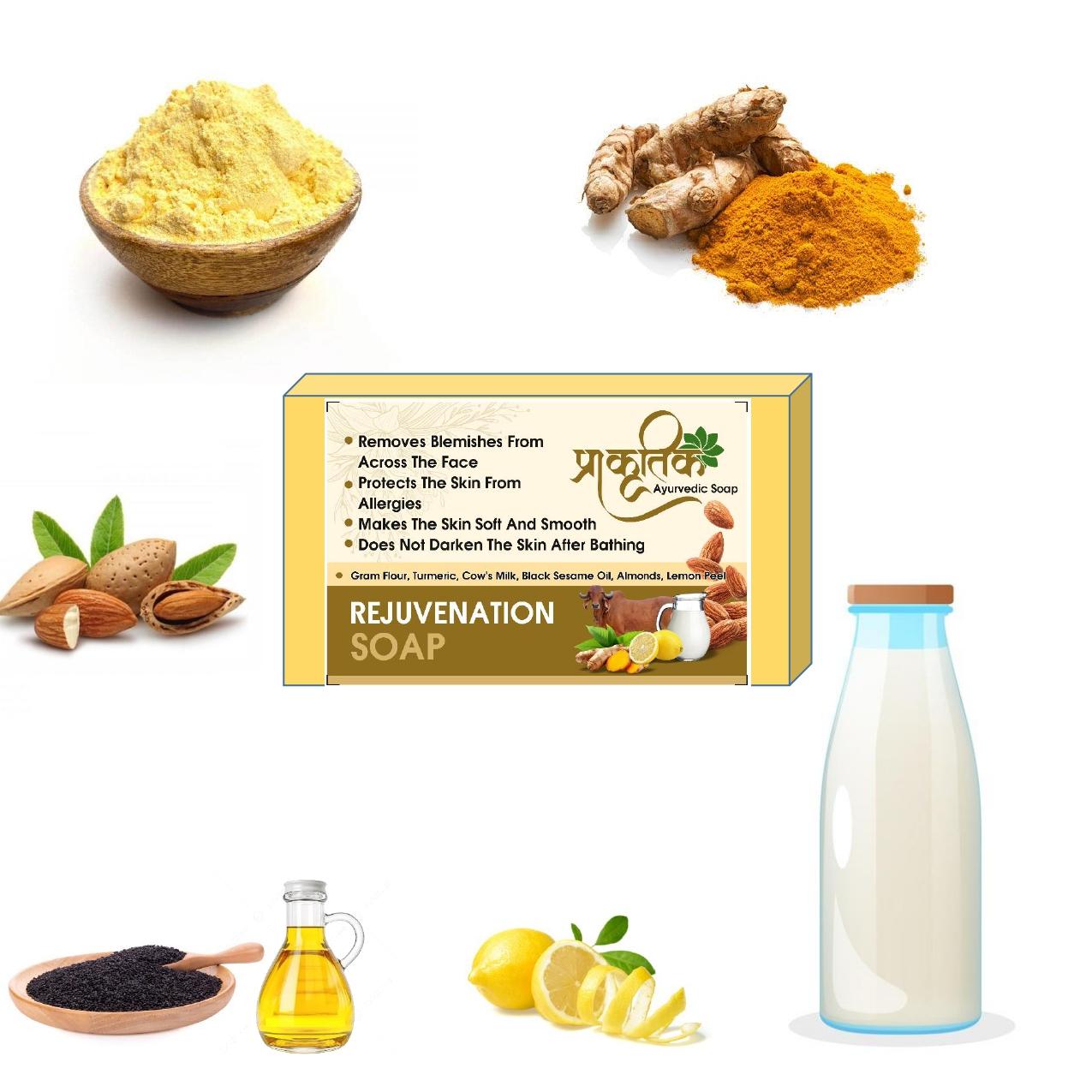 

Аюрведическое мыло Rejulution для мужчин и женщин pack of 4