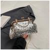 2025 New Dinner Bag Fashion Celebrity Clutch Bag One Shoulder Oblique Span Bag Versatile Sequin Bag Women's Small Handbag