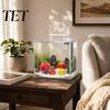 Aquatic Landscaping for Small Tanks Fruit Aquarium Hide Cave, Apple Pitaya Fish Tank Hideout, 3D Safe Shelter Water Pets Printed Decorative Betta And