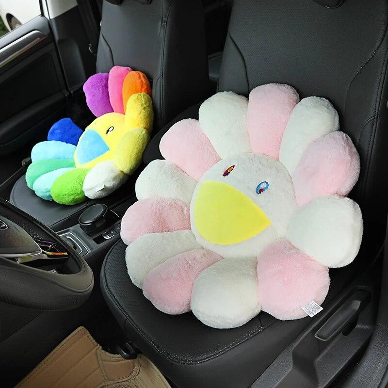 Kawaii Smile Face Floarea Soarelui Floarea Soarelui Jucărie de pluș Jucărie de pluș Papusa Perna Mat Susține Perna Acasă Dormitor Decor Auto Cadou fete