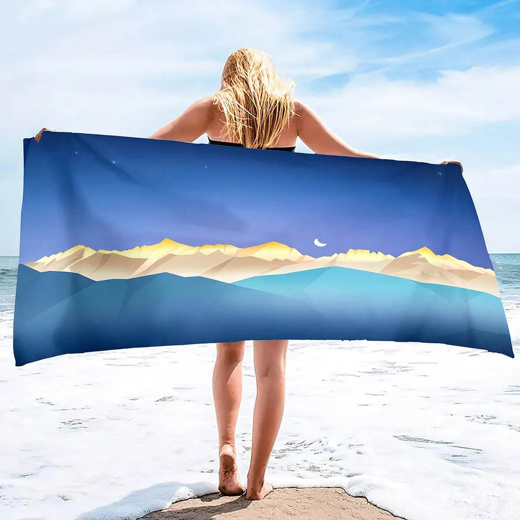 Minimalism Beach Towel,Sand Free Quick Dry Beach Towels Oversized Clearance, Lightweight Compact Travel Towel Picnic Blanket