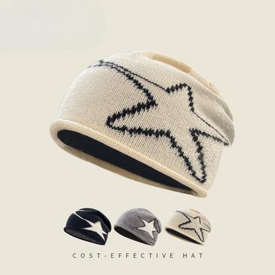 Knitted Hats for Women In Autumn and Winter Pile Hats for Warmth  Ear Protecting Piled Up Woolen Hats  Headwear and Cold Hats