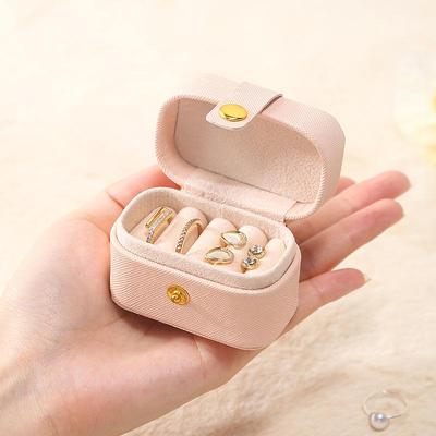 Mini Leather Jewelry Box for Earrings & Rings, Portable Storage Solution