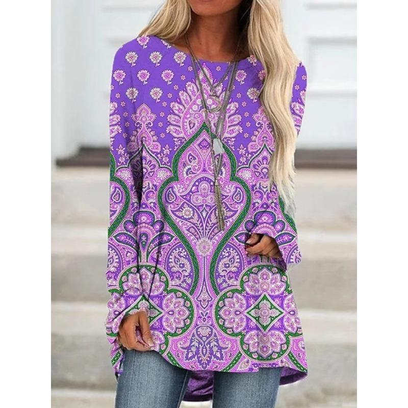 Осенне-зимняя модная женская футболка с длинными рукавами — фото 6