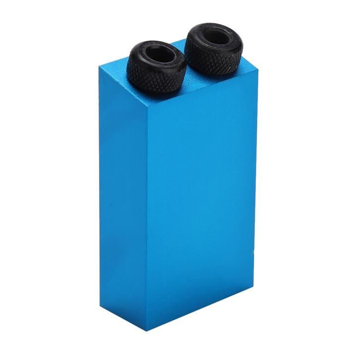 14 pièces gabarit de vis de trou de poche, kit de perçage de trou de poche 15 ° ensemble guide forage oblique pour le travail du