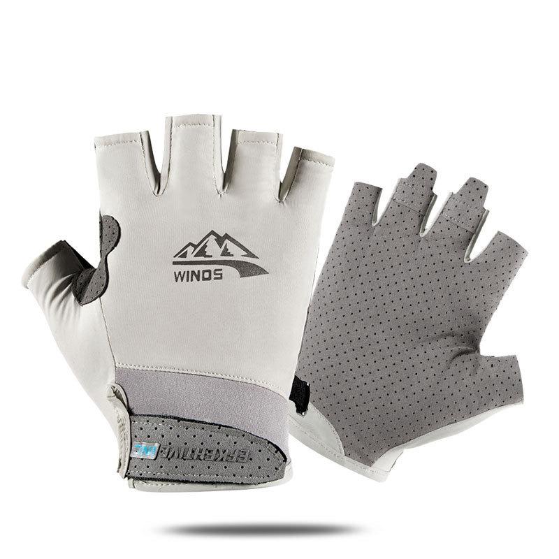 

Велоперчатки мужские летние ледяной шелк полпальца солнцезащитные дышащие износостойкие сенсорные велосипедные для улицы рыбалки спортивные M